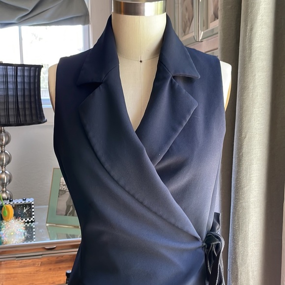 Zara Basic Line Dress Navy - Picture 4 of 6